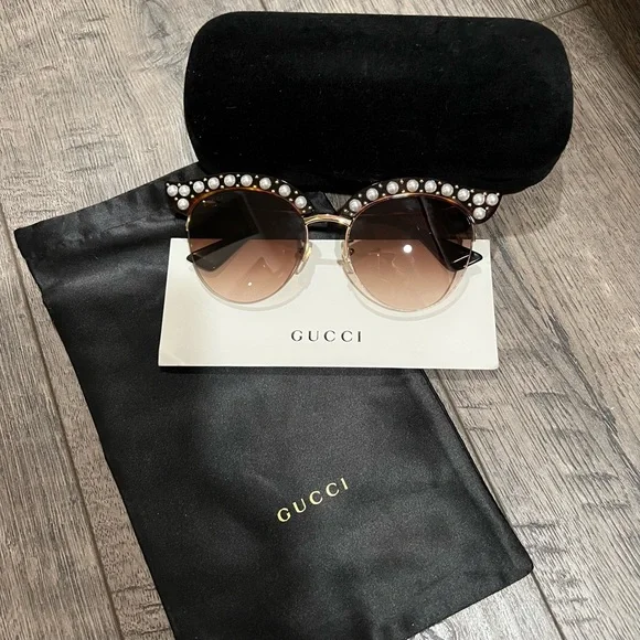 Authentic Gucci Peal Havana Sunglasses!! Gucci GG2153S 006 Havana Panthos Sunglasses - eye-oo.com main image 4